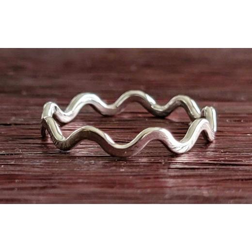 ふるさと納税 アクセサリー リング 神奈川県 藤沢市 SILVER950 指輪 リング 選べるサイズ シルバーウェーブリング アクセサリー ジュエリー シルバー レディー…