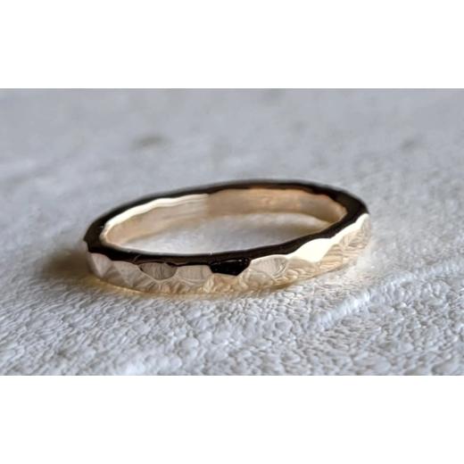 ふるさと納税 アクセサリー リング 神奈川県 藤沢市 アクセサリー K14GF 槌目リング 3mm幅 選べるサイズ 指輪 ゆびわ ユビワ アクセサリー ジュエリー K14 ゴ…