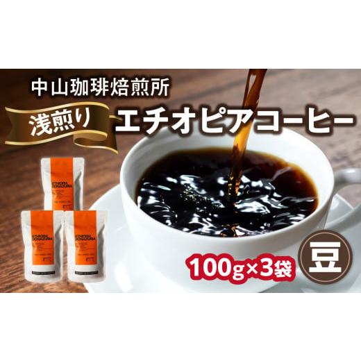 ふるさと納税 コーヒー コーヒー豆 京都府 木津川市 自家焙煎コーヒー 浅煎り エチオピア 豆 100g×3袋(合計300g) 中山珈琲焙煎所 コーヒー豆 コーヒー 自家…