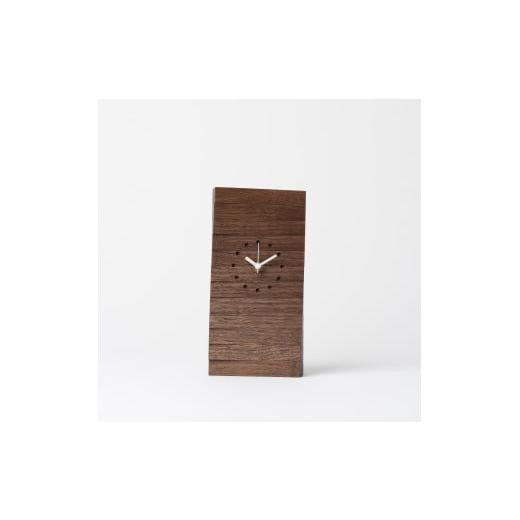 ふるさと納税 時計 置時計 北海道 東川町 置き時計 樹種:ウォールナット 樹種:ウォールナット