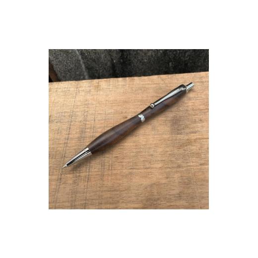 ふるさと納税 文房具・玩具 シャーペン 福岡県 大川市 2Pice 木軸シャープペンシル（ウォールナット上杢・シルバー金具）MUKU屋_1