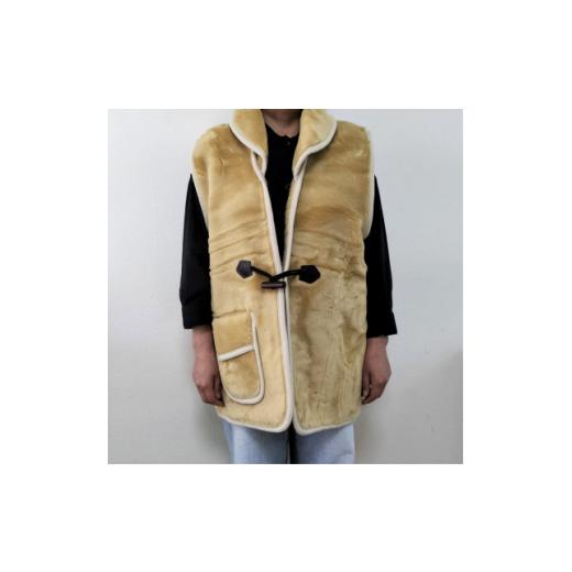 ふるさと納税 服 大阪府 和泉市 2枚組 昔ながらのあったか国産毛布ポンチョ (75×60cm)ベージュ MOB-350-2P 1507161_3