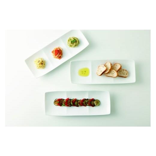 ふるさと納税 食器・グラス 皿 岐阜県 瑞浪市  美濃焼 Freeto 3プレート 白 2枚セット 瑞浪市 ／ JS企画 小田陶器 皿 プレート 長皿 AZAZ235 白の画像