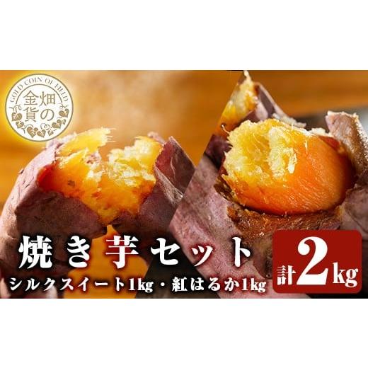 ふるさと納税 野菜類 サツマイモ 鹿児島県 姶良市 a0001-BS2 冷凍焼き芋 畑の金貨・やきいもセット(紅はるか1kg・シルクスイート1kg)計2kg 甘いも販売所 姶良…