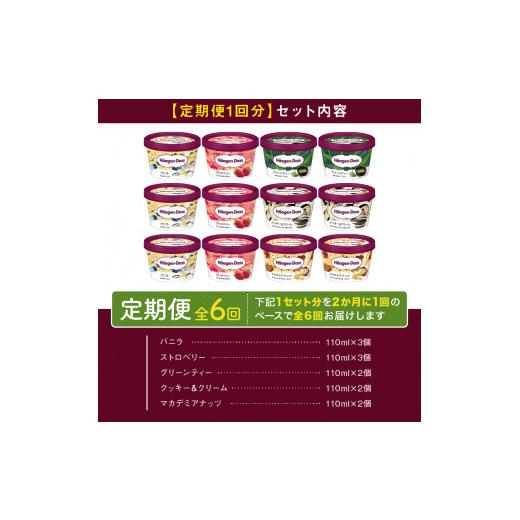 ふるさと納税 菓子 アイス 北海道 浜中町  全6回定期便・隔月 ハーゲンダッツ『定番ミニカップフレーバー5種セット(合計72個)』アイスクリーム アイス スイー…_4