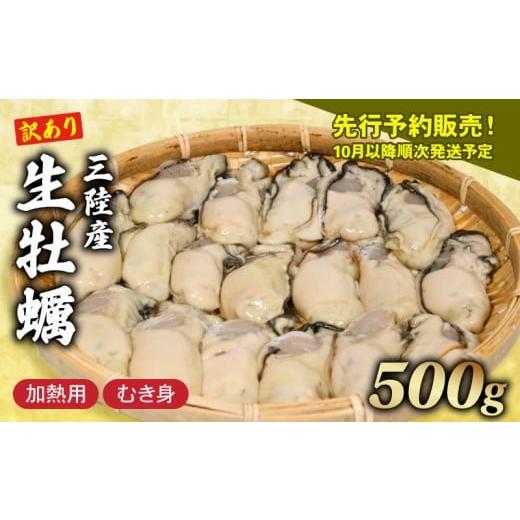 ふるさと納税 牡蠣 生牡蠣 岩手県 大船渡市 訳あり 生牡蠣 むき身 500g (加熱用) 牡蠣 剥き牡蠣 むき牡蠣 魚貝類 生かき カキ 牡蠣 むき身牡蠣 冷蔵 加熱用 牡…