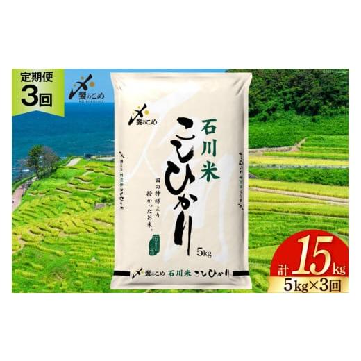 ふるさと納税 米 コシヒカリ 石川県 宝達志水町 米 定期便 石川米こしひかり 穂立 5kg×3回 総計15kg 中橋商事 石川県 宝達志水町 38601207 コシヒカリ お米 …