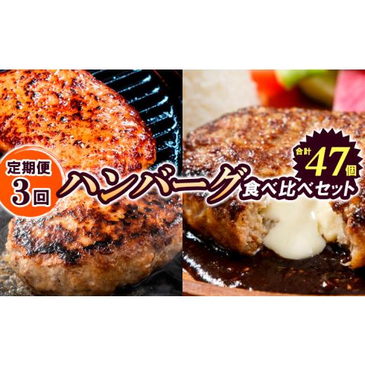 ふるさと納税 肉 ハンバーグ 山形県 山形市  定期便3回 ハンバーグ食べ比べセット(JGハンバーグヴィアンド110g×20個、山形牛100％ハンバーグ 110g ×7個、JG…_1