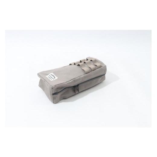 ふるさと納税 カバン 愛知県 名古屋市 グレー 軍用蝋引きアーミーダック生地で作ったアメニティーボックス 色:グレー