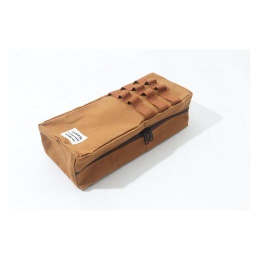 ふるさと納税 カバン 愛知県 名古屋市 キャメル 軍用蝋引きアーミーダック生地で作ったアメニティーボックス 色:キャメル