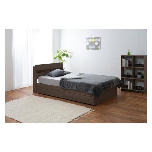 ふるさと納税 家具 インテリア・寝具・収納 宮城県 角田市 ベッド　収納ベッド　STBS-SD　ウォールナット_3