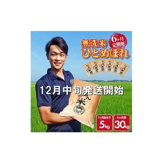 ふるさと納税 無洗米 山形県 酒田市 12月中旬発送開始/ 6回定期便 無洗米ひとめぼれ 5kg×6回(計30kg) 農家直送『いいあん米』AG SN0014 令和7年12月中旬発…