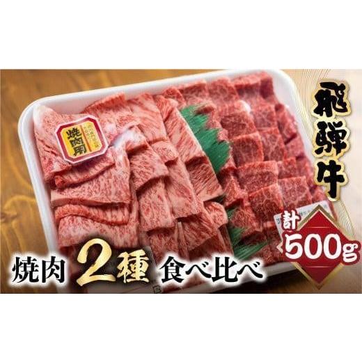 ふるさと納税 牛肉 焼肉・バーベキュー 岐阜県 高山市 11月発送 飛騨牛 焼肉 2種食べ比べ 500g(ロース200g もも300g)| 和牛 黒毛和牛 ブランド牛 バーベキ…