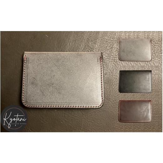 ふるさと納税 財布 京都府 亀岡市 ブラック 高級ブライドルレザー 2つ折りパスケース カラー3色 ダークブラウン ブラック バーガンディー |革 革製品 カード…