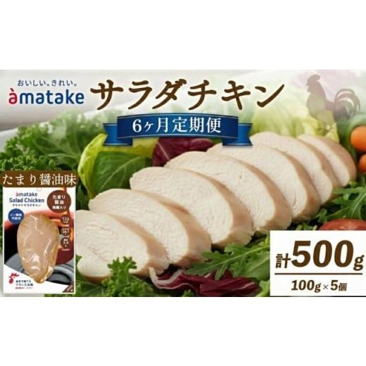ふるさと納税 鶏肉 ムネ 岩手県 大船渡市 定期便 / 6ヶ月 サラダチキン (たまり醤油味) 100g ×5袋 (500g×6回) 国産 鶏肉 機能性表示食品 冷凍 フランス赤…
