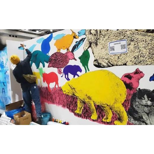 雑貨・日用品 絵画 神奈川県 横須賀市 動物画（レッサーパンダ）プレート F０サイズ プレゼント Tanochi アート インテリア プレート 【大山功】 新築祝い …