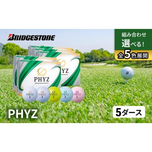 ふるさと納税 雑貨・日用品 千葉県 市原市 ゴルフ PHYZ 5ダースセット ゴルフボール ボール ブリヂストン ダース セット ホワイト(WH)パールホワイト(PW)イエ…