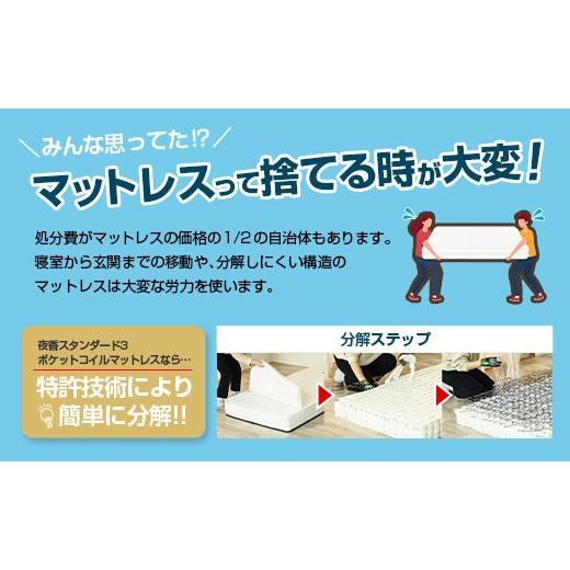 ふるさと納税 タオル・寝具 広島県 北広島町 マットレス （ダブル） ポケットコイル ベッド 寝具 インテリア 家具 国産 夜香 スタンダード3 圧縮梱包 解体して…_2