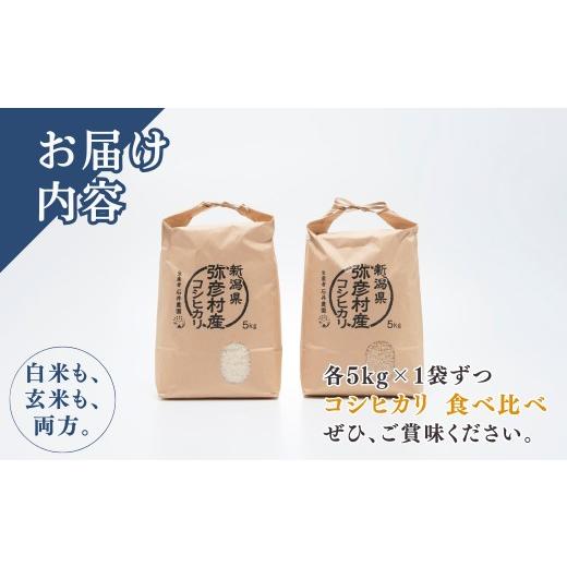 ふるさと納税 玄米 新潟県 弥彦村 新県弥彦村石井農園 令和7年産コシヒカリ白米・玄米 食べ比べセット 白米5kg、玄米5kg | 新潟県 弥彦村_4