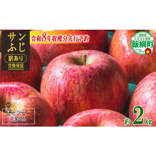 ふるさと納税 りんご 長野県 飯綱町 感謝りんご / 光センサー選別品 りんご サンふじ 訳あり 2kg ( 5玉 〜 12玉 ) 交換保証 ながの農業協同組合 沖縄県へ…