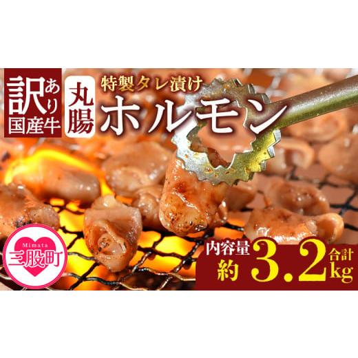 ふるさと納税 牛肉 ホルモン 宮崎県 三股町 訳あり 国産牛ホルモン丸腸(特製タレ漬け) 計3.2kg(400g×8袋) 丸腸を秘伝の特製タレに漬け込みました 国産牛…