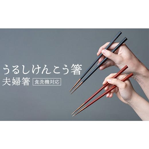ふるさと納税 陶磁器・漆器・ガラス 石川県 加賀市 華正工房 うるしけんこう箸 食洗機対応 ペア (夫婦箸) 化粧箱入り F6P-2841の画像
