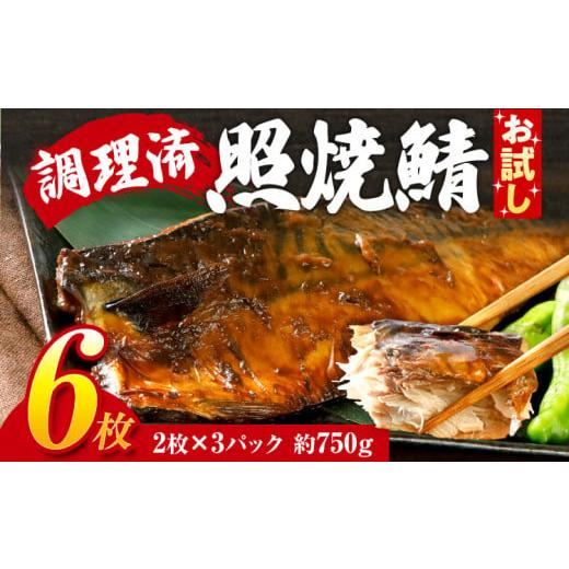 ふるさと納税 魚貝類 福岡県 田川市 お試し さば 鯖 照焼鯖6枚 大ぶり 照り焼き 調理済 レンチン 温めるだけ 脂のり 惣菜 晩御飯 おかず ジューシー 冷凍 お弁…