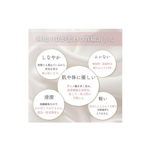 ふるさと納税 タオル・寝具 掛け布団 京都府 亀岡市  ブルー 京都金桝 純国産 絹(シルク)100%の真綿ふとん シングル 日本製 0.5kg｜ 掛け布団 肌掛け 真綿肌掛…の画像