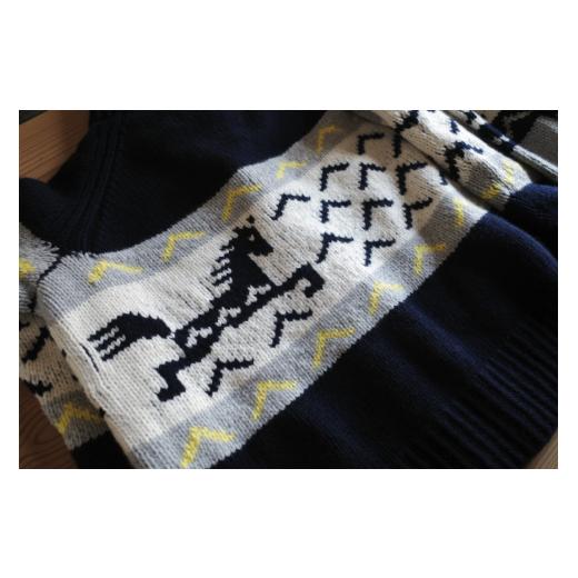 ふるさと納税 服 宮城県 気仙沼市  気仙沼ニッティング ユニコーン ネイビー×レディースフリー 気仙沼ニッティング 宮城県 気仙沼市 20564535-3 ネイビー×レ…_3