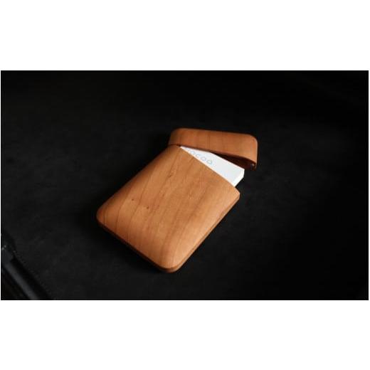 ふるさと納税 文房具・玩具 福井県 鯖江市 Hacoa おしゃれで美しいデザインの木製名刺入れ チェリー「Card Case Gentle」 D-06103a /名刺 名刺入れ カードケ…