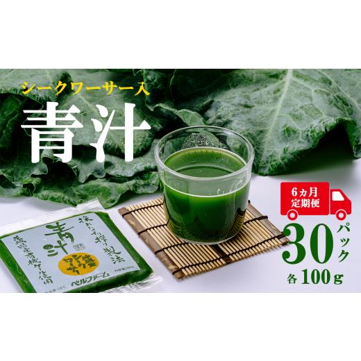 ふるさと納税 野菜類 ジュース 茨城県 つくば市 青汁シークワーサー入り 100g × 30 パック 6 ヵ月定期便 離島・沖縄配送不可 茨城県 つくば市 飲料 ドリンク …