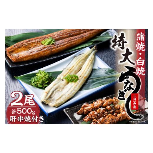 ふるさと納税 うなぎ 愛知県 知立市 三河一色産 最高級うなぎセット 特大2尾(蒲焼・白焼各1尾)計500g(冷蔵配送) 蒲焼・白焼各1尾