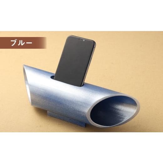ふるさと納税 木工品・竹工品 熊本県 湯前町 ブルー 竹製カラフルスピーカー 1台 竹 スピーカー スマホ スタンド スマートフォンホルダー 伝統 工芸品 竹加工…