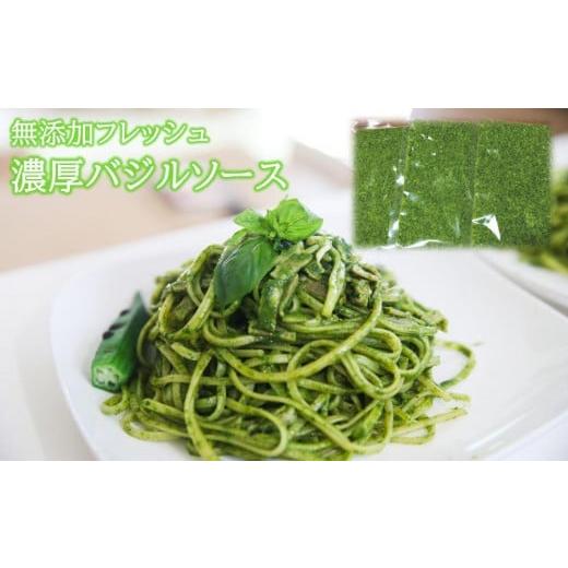 ふるさと納税 缶詰・瓶詰 ソース 和歌山県 高野町 お得なパック入り40袋　農家だからできる濃厚『 バジルソース　ジェノベーゼ』_1