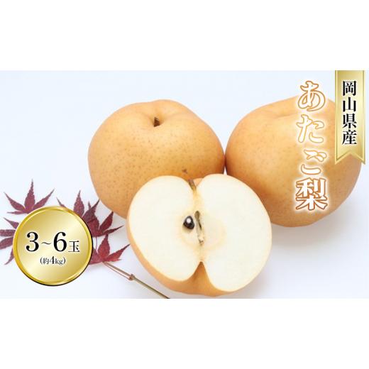 ふるさと納税 梨 岡山県 瀬戸内市 梨 2026年 先行予約 あたご梨 3-6玉 青秀以上 (約4kg) 化粧箱入り No.5735-2017の画像