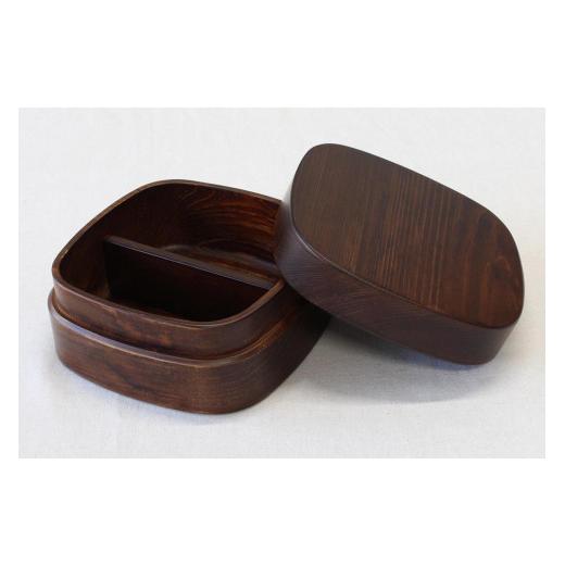 ふるさと納税 食器・グラス 弁当箱 和歌山県 海南市  紀州桧弁当箱 タイプVM DBR ナノコート 弁当包みセット モクヘン TN143 モクヘン |  | 02