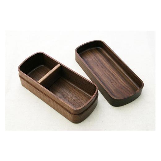 ふるさと納税 食器・グラス 弁当箱 和歌山県 海南市  銘木弁当箱 ウォルナット ナノコート 弁当包みセット コトリ TN164 コトリ |  | 02
