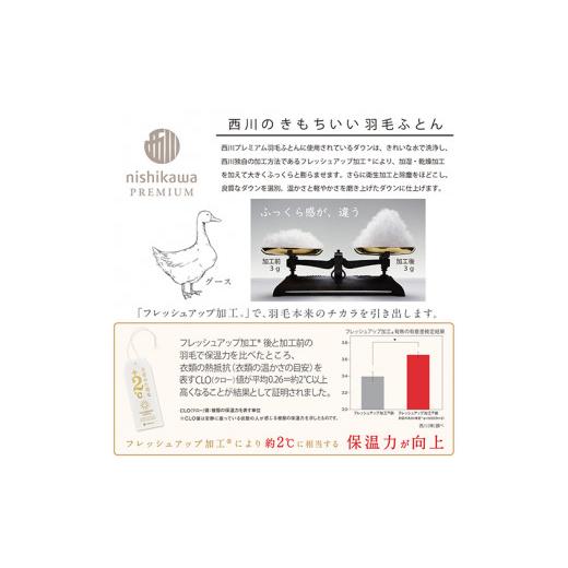 ふるさと納税 タオル・寝具 掛け布団 滋賀県 近江八幡市  nishikawa／西川 羽毛肌掛けふとん／ポーランドホワイトグース95％／0.3kg P312Wの画像