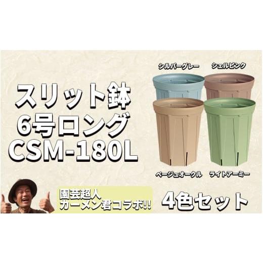 ふるさと納税 花・苗木 愛知県 南知多町 スリット鉢 6号 4色 カラーセット 植木鉢 植物 果樹 野菜 観賞用 園芸 花 カーメン君 兼弥産業 南知多 愛知 スリット…