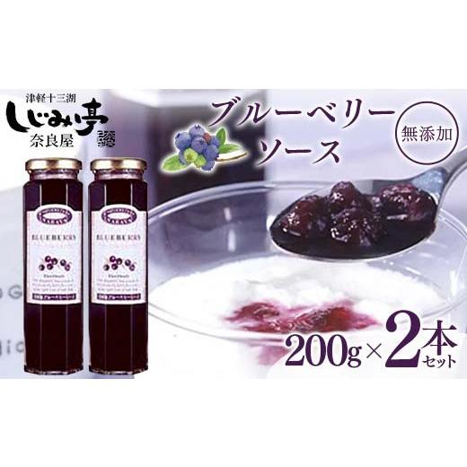 ふるさと納税 加工品等 青森県 中泊町 無添加・保存料不使用 ブルーベリーソース 200g×2本セット 奈良屋 フルーツソース ジャム 常温 トッピング ヨーグルト…