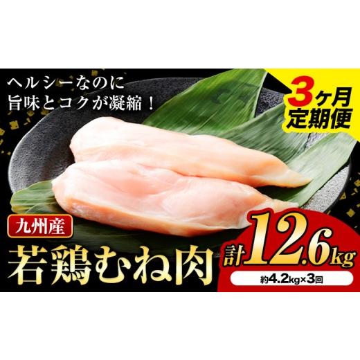 ふるさと納税 鶏肉 ムネ 熊本県 菊池市 3ヶ月定期便 九州産若鶏ムネ肉 600g×7袋×3回 計12.6kg 鶏肉 お肉 ムネ肉 むね肉 小分け 冷凍 九州産 国産 熊本県 菊…