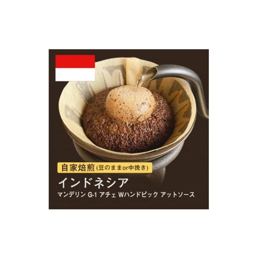 ふるさと納税 コーヒー コーヒー豆 大阪府 堺市 自家焙煎コーヒー #091 310g マンデリン G-1 アチェ Wハンドピック アットソース 豆 珈琲 豆のまま