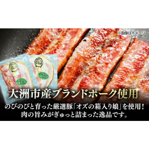 ふるさと納税 肉 ハム 愛媛県 大洲市 加工肉 全6回定期便 厚切りベーコンスライスセット（プレーン×5ケ 七味入り×5ケ）計10ケ 合計1200g ブランドポーク『オ…_3