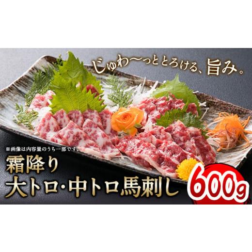 ふるさと納税 馬肉 熊本県 大津町 大トロ中トロ馬刺し盛り 600g 阿蘇牧場[60日以内に出荷予定(土日祝除く)]馬刺し 熊本 大津町 大トロ 中トロ 食べ比べ 馬肉…