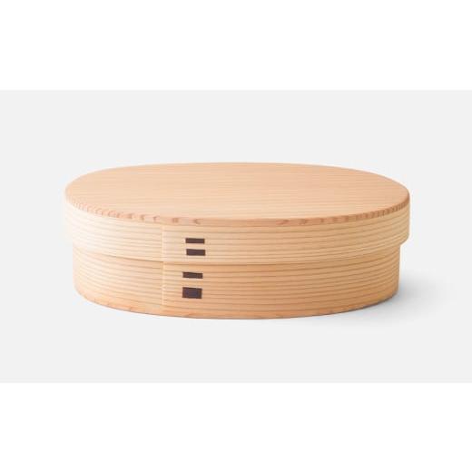 ふるさと納税 木工品・竹工品 秋田県 大館市  大館曲げわっぱ こばん弁当箱（大） 215P6005 ／ 曲げわっぱ 伝統 工芸品 お弁当箱 弁当箱 わっぱ弁当 わっぱ弁…の画像