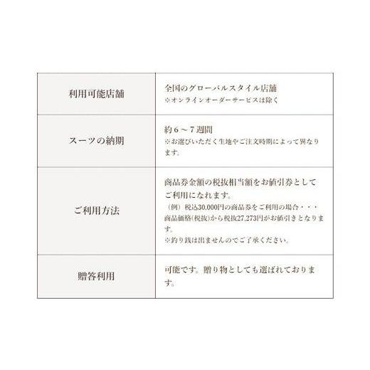 ふるさと納税 服 鳥取県 鳥取市 GINZA Global Style オーダースーツ商品券（30000円券）の画像