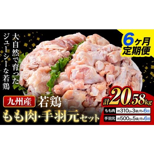 ふるさと納税 鶏肉 モモ 熊本県 菊池市 6ヶ月定期便 九州産 若鶏もも肉(310g×3袋)・手羽元(500g×5袋)セット 計3.43kg 鶏肉 お肉 モモ肉 もも肉 手羽先 …