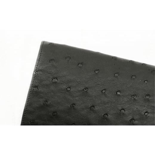 ふるさと納税 財布 東京都 墨田区 オーストリッチ長財布 メンズ ブラック No.5619-1730の画像
