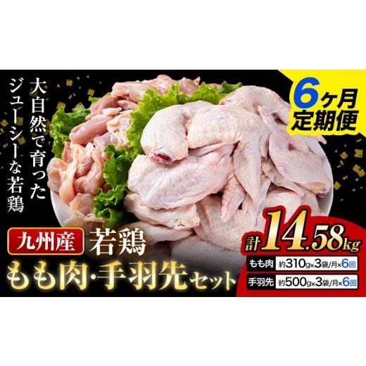 ふるさと納税 鶏肉 モモ 熊本県 菊池市  6ヶ月定期便 九州産 若鶏もも肉（310g×3袋）・手羽先セット（500g×3袋） 計2.43kg 鶏肉 肉 鶏 手羽 唐揚げ 詰め合わ…の画像