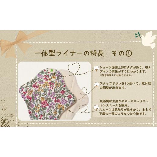 ふるさと納税 雑貨・日用品 千葉県 銚子市 布ナプキン 10枚 基本セット オーガニックコットン 一体型ライナー オーガニックコットン100％ おりもの ライナーダ…_3
